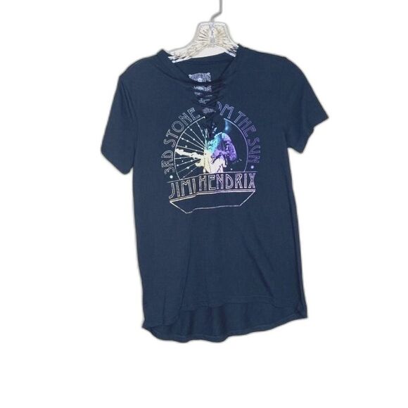 Tops - Grunge Indie Sleaze Jimi Hendrix Graphic Tee XS Rock Band Shirt retro y2k